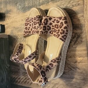 Leopard sandals